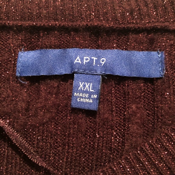Apt 9 Maroon Sweater Women’s XXL - Picture 2 of 6